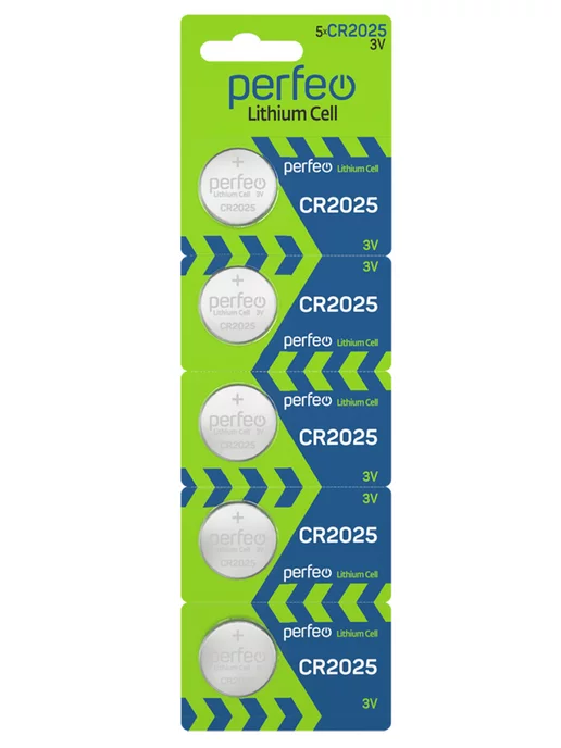 Батарейки CR2025 литиевые дисковые Lithium Cell 5шт, 3V PERFEO